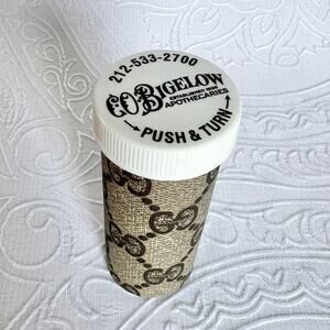 C.O. Bigelow GG Monogram Designer Pill Bottle Medium